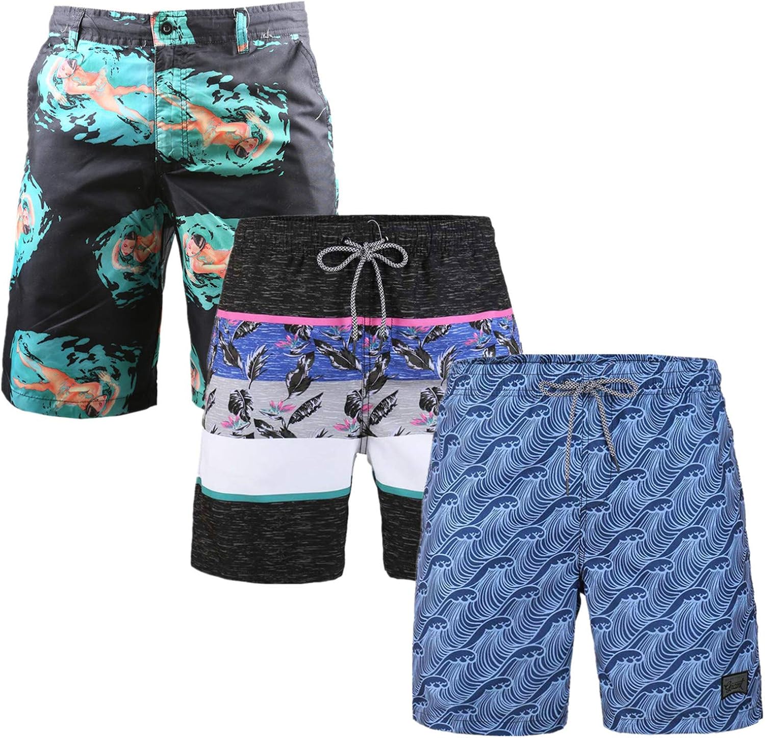 Men's Swim Trunk with Pockets Soft Comfy Sports Holiday