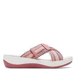 Clarks Women's Arla Wave Slide Sandal, Dusty Rose