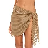 Tournesol Women's Sarong Crochet Cover Up Skirt Short Beach Wrap Skirts Sheer Bikini Bathing Suit Wraps S-XXL