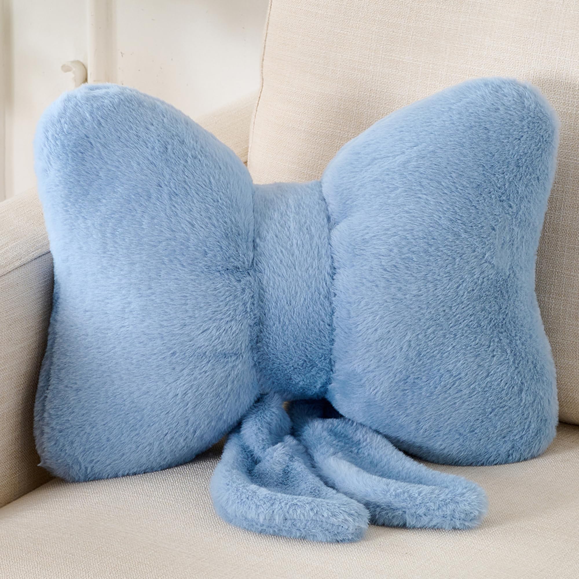 Photo 1 of XIAIJIA Bowknot Throw Pillows Bow Decorative Pillow Aesthetic Home Decor Knot Plush Pillows Soft Seat Cushions Cute Throw Pillow for Couch Bow Room Decor