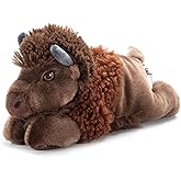 The Petting Zoo Bison Stuffed Animal Plushie, Gifts for Kids, Earth Keeperz Wildlife Animals, Zoologee Brown Bison Plush Toy, 10 inches