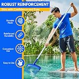 Flexzion 20" Pool Net Skimmer Leaf Rake Fine Mesh 15" Deep Replacement view 3