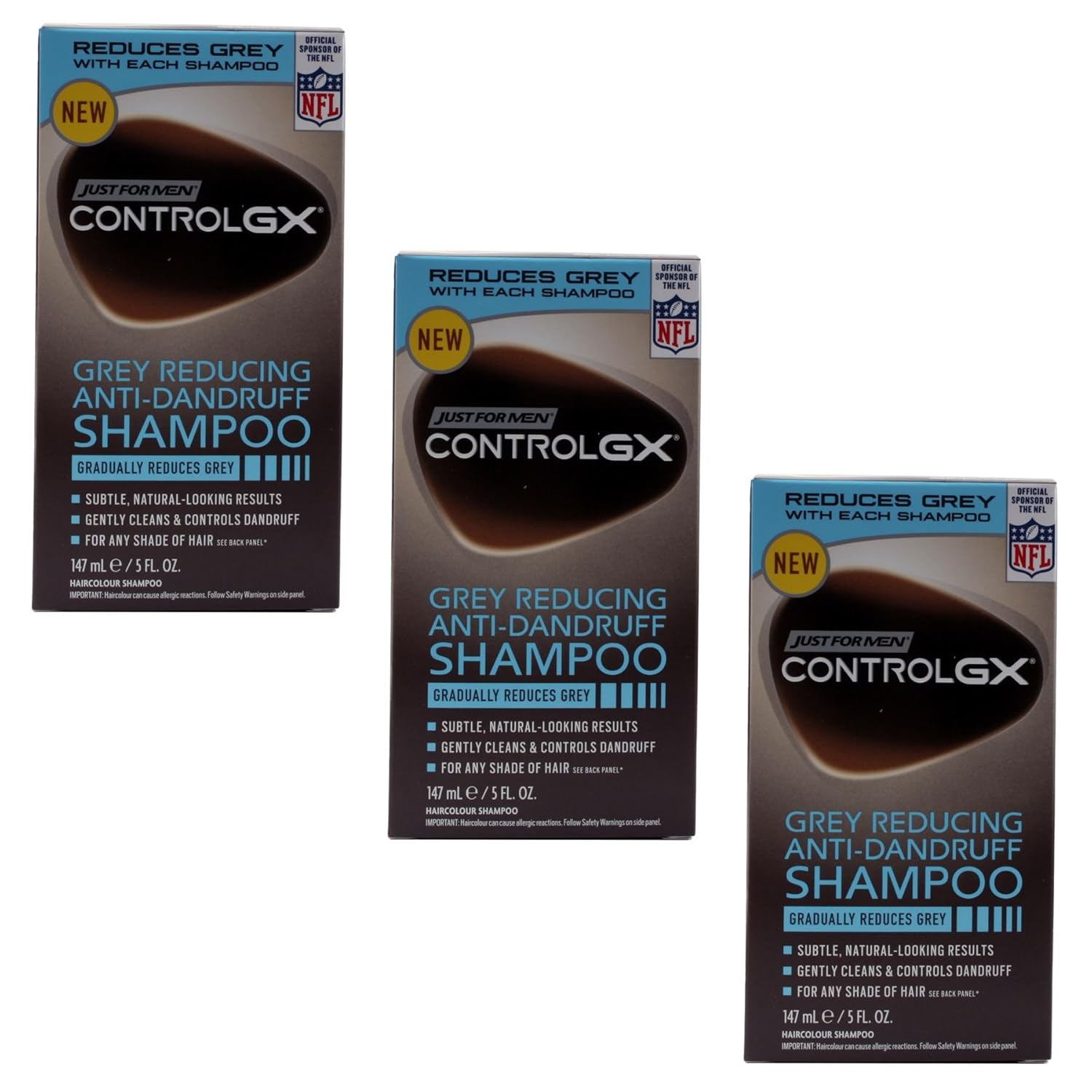 3x Just for Men Control GX Grey Reducing AntiDandruff Shampoo Amazon