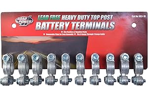 Coleman CableRoad Power 903-10 Top Post Battery Terminal, 10-Pack, Chrome, 6 and 12-Volt