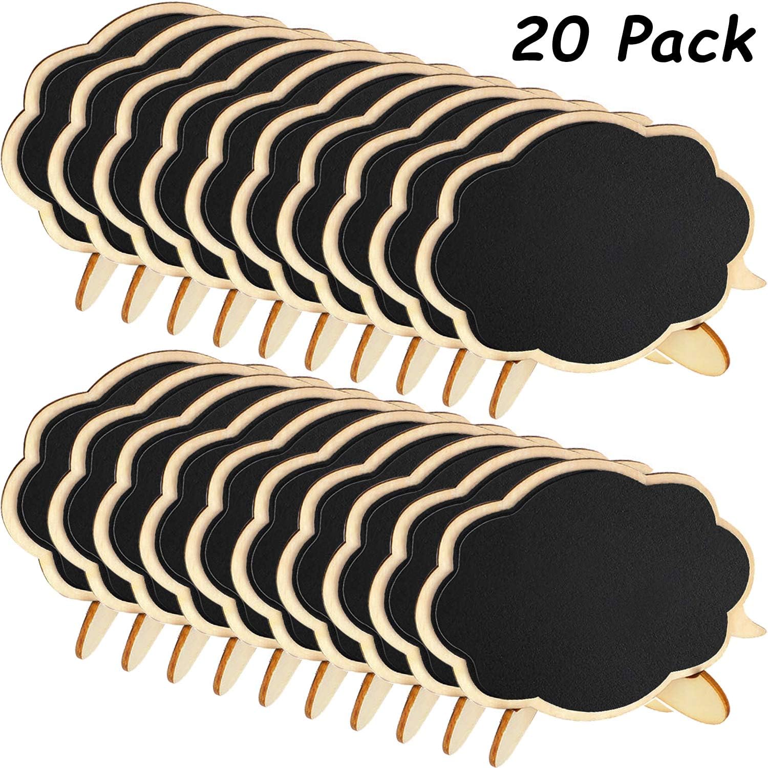 20 Pieces Mini Chalkboard Sign Small Chalkboard with Stand
