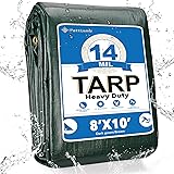 Pattiumo Tarp Waterproof 8' X 10', Heavy Duty Tarps