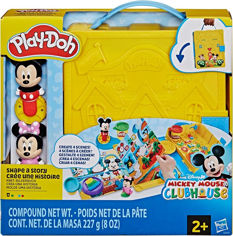Disney Junior Knet-Bilderbuch Spielset, aufbewahren & mitnehmen, Vorschulspielzeug zum Kneten & Spielen für Kinder ab 2 Jahren