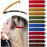 AURORA PIN 12pcs Hair Barrettes Set for Women and Girls, Hair Clips for Thick Thin Fine Hair, Non-metal Hair Accessories, Non-Slip Grip Handmade Snap Hairpin, BPA Free