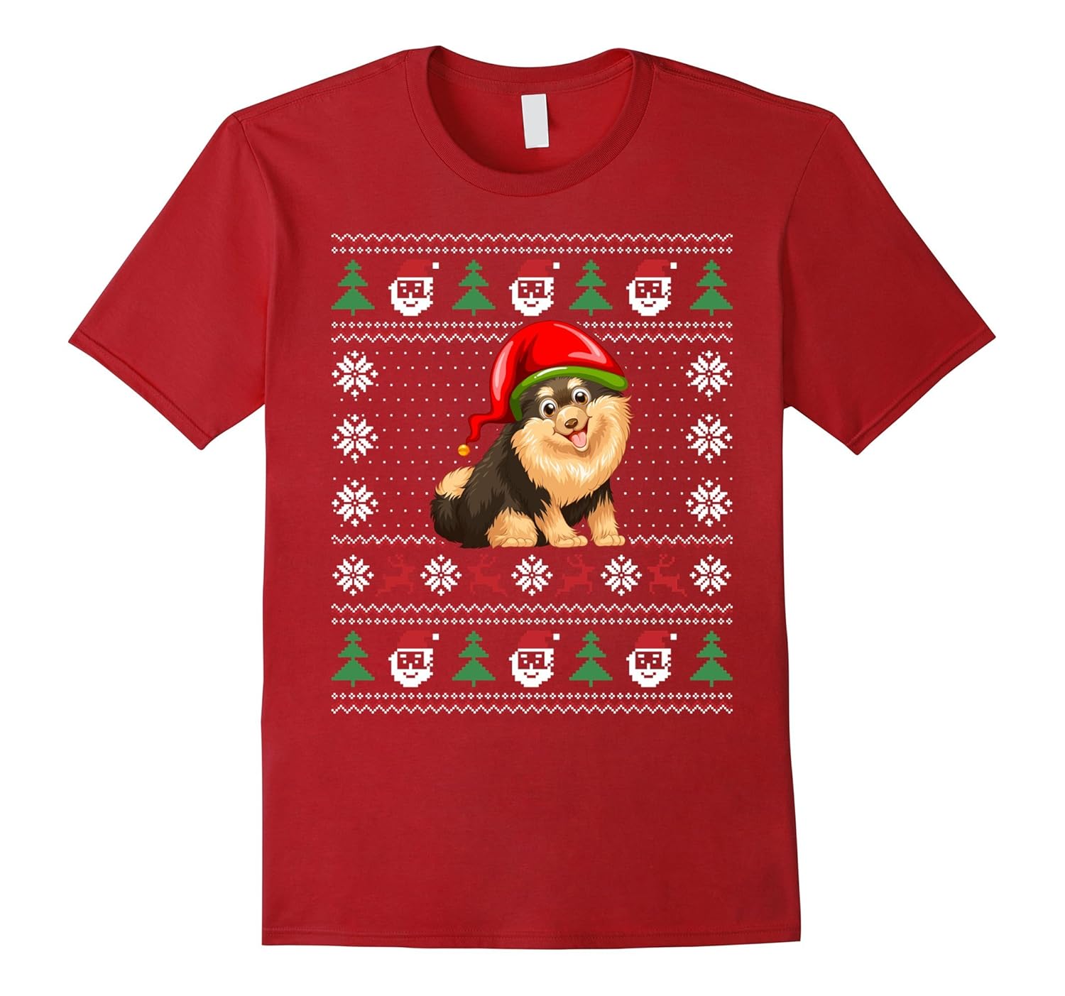 pomeranian ugly christmas sweater