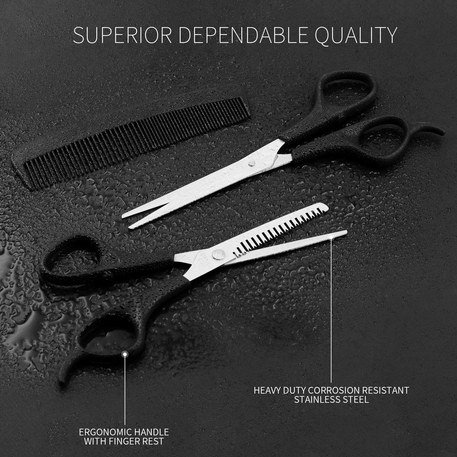 Hair Scissors Set, Imponigic Hairdresser Scissors Set Pet Shearing Scissors, Barbers or Home Use - Stainless Steel : Beauty