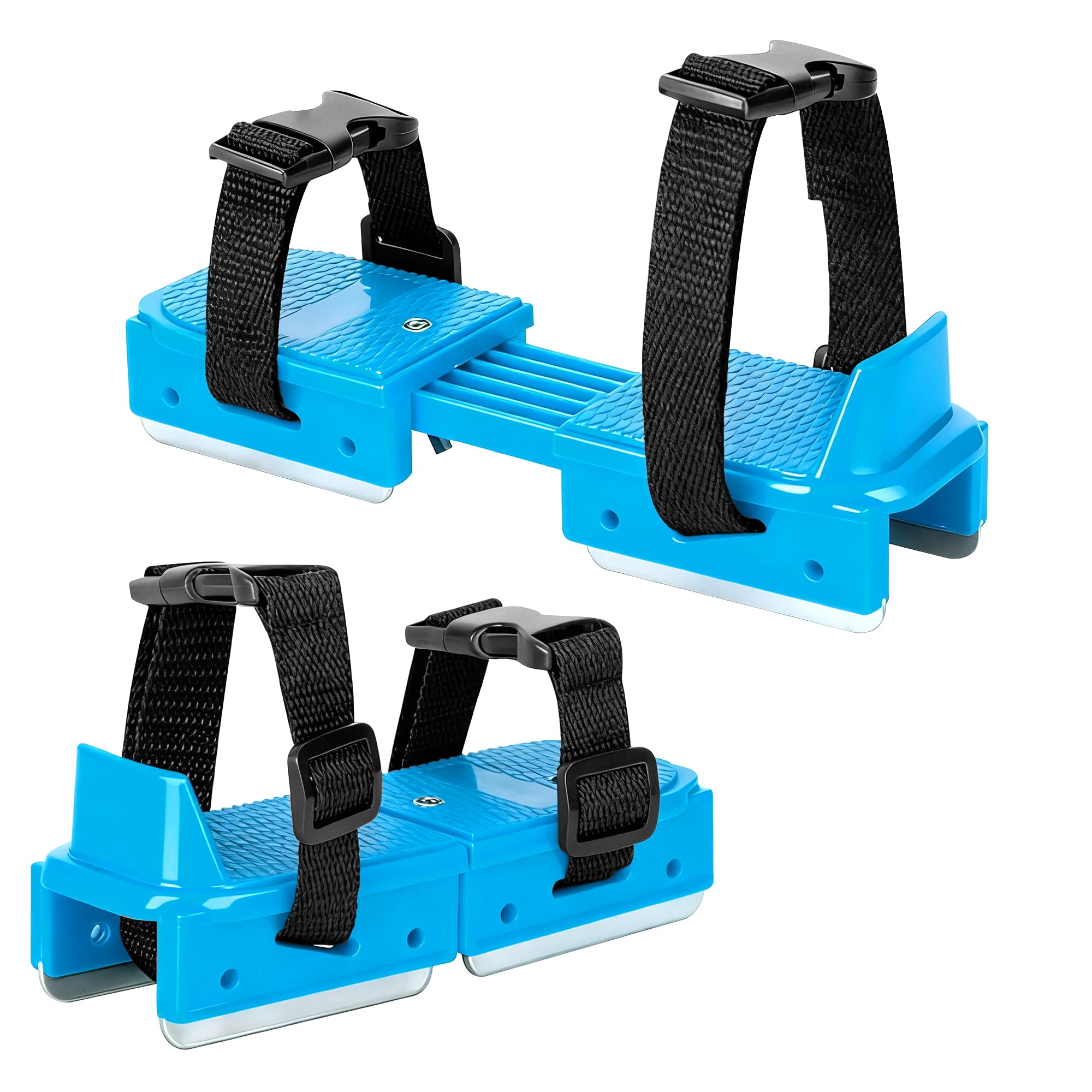 Photo 1 of 1 Pair Toddler Ice Skates- Adjustable Kids Ice Skates- Double Runner Ice Skates with Strap Fastening for Toddlers, Kids, Junior Skater (Blue)