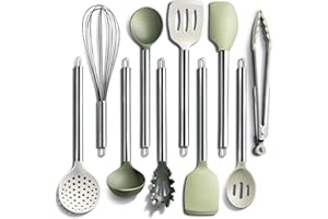 Cook with Color Silicone Cooking Utensils, Kitchen Utensil Set, Easy to Clean Silicone Kitchen Utensils, Cooking Utensils for