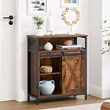 VASAGLE Storage Cabinet Sideboard with Sliding Barn Door LSC089B01 view 9