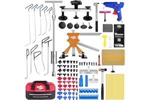 Fly5D Dent Removal Rods Kit, 119Pcs Paintless Dent Repair Tool, 10 Pcs Stainless Steel Dent Rods, Professionals and Novices Can Use It Easily for Minor Dents, Door Dings and Hail Damage