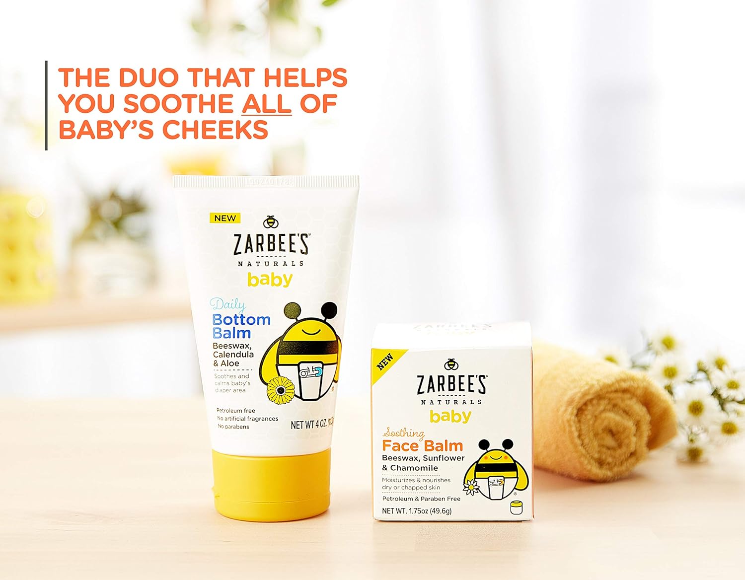 Zarbee's Naturals Baby Soothing Face Balm, 1.75 Ounces, with Beeswax, Sunflower & Chamomile: Health & Personal Care