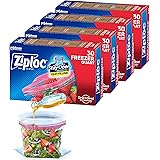 Ziploc Quart Food Storage Bags, New Stay Open Design with Stand-Up Bottom, Easy to Fill, 30 Count (Pack of 4)