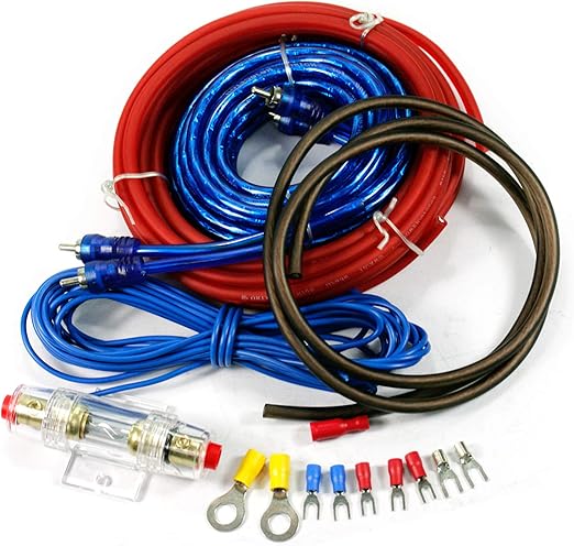Auto Amplificador Cable de audio RCA Cable 400 kW Portafusibles Set