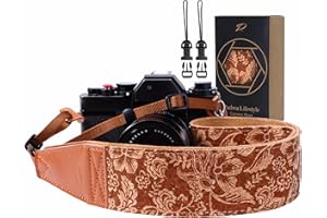 Padwa Lifestyle Cork Camera Strap,2" Full Grain Leather Ends Camera Straps for Photographers