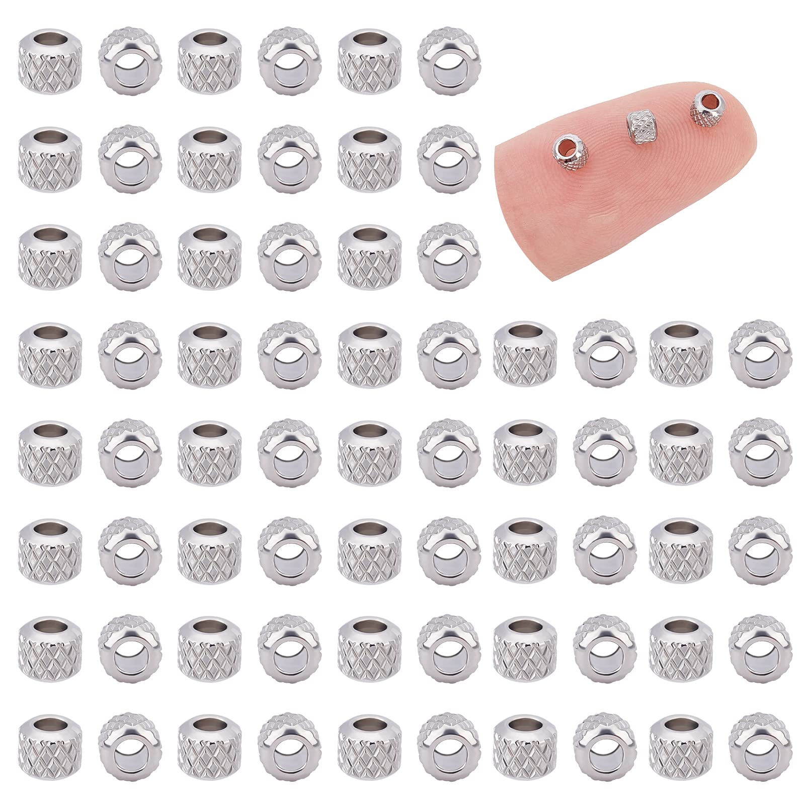 UNICRAFTALE About 200pcs 3mm Rondelle Metal Spacer Beads Stainless Steel Loose Beads 1.5mm Hole Bead Finding Stopper Bead for DIY Bracelets Necklaces Jewelry Making Stainless Steel Color