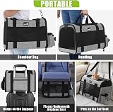 pecute Pet Carrier Bag Large Cat Carrier Handbag Gray 44x33x32.5 cm view 5