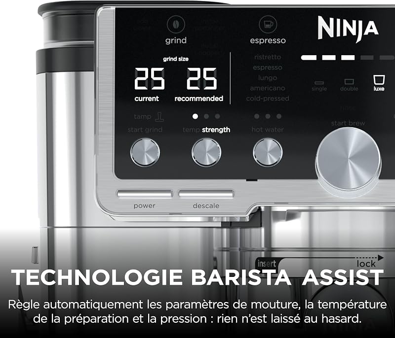 Machine à café Luxe Pro 3-en-1, Latte, Cappuccino, facile à utiliser