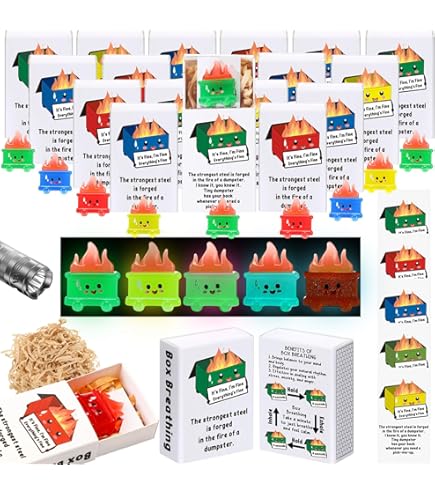 Cinnvoice 48 Sets Employee Appreciation Gifts Bulk Luminous Resin Animals Breathing Box Team Building Emotional Support Party Favor Thank You Gifts For Coworkers Staff(Milk Cow - View #5