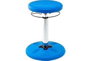 KORE DESIGN LLC Kore Adjustable Height Wobble Chair, Active Sitting for Children, Kids, Teens: Better Than a Balance Ball, Flexible Classroom Seating, Adjusts from 16.5 to 24 inches, Blue