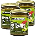 Wilderness Poets, Organic Pistachio Butter - 3 Pack (8 Ounce) - Raw, 100% Organic Pistachio - Perfect for Dubai Chocolate Bar Desserts with Kataifi or Savory Creations - Unsweetened, California-Grown