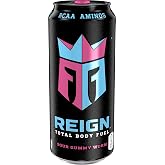 Reign Total Body Fuel, Sour Gummy Worm, Fitness &amp; Performance Drink, 16 Fl Oz (Pack of 1)