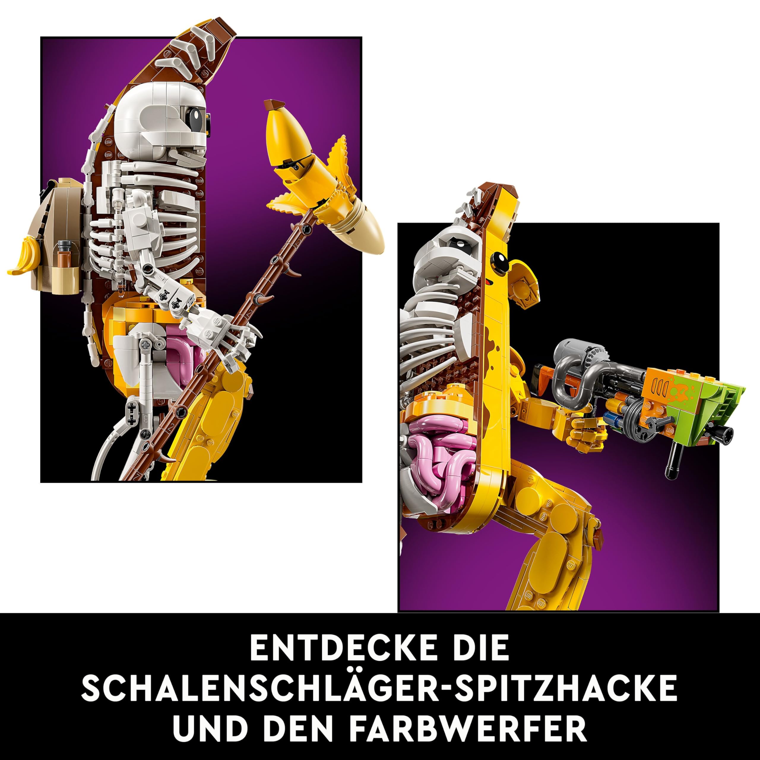 LEGO Fortnite Knochen-Schali - Gamer Modellbau -Bauset für Erwachsene - Schalenschläger Spitzhacke, Farbwerfer, Bananenrucksack - Gaming Deko - DIY Set - Gaming Geschenk für Erwachsene & Fans - 77072 5