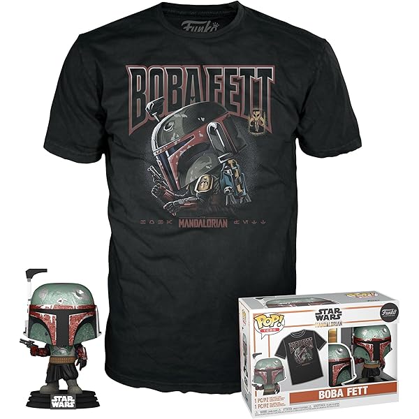 Amazon.com: Funko Pop Boxed Tee: The Mandalorian - Mando - L