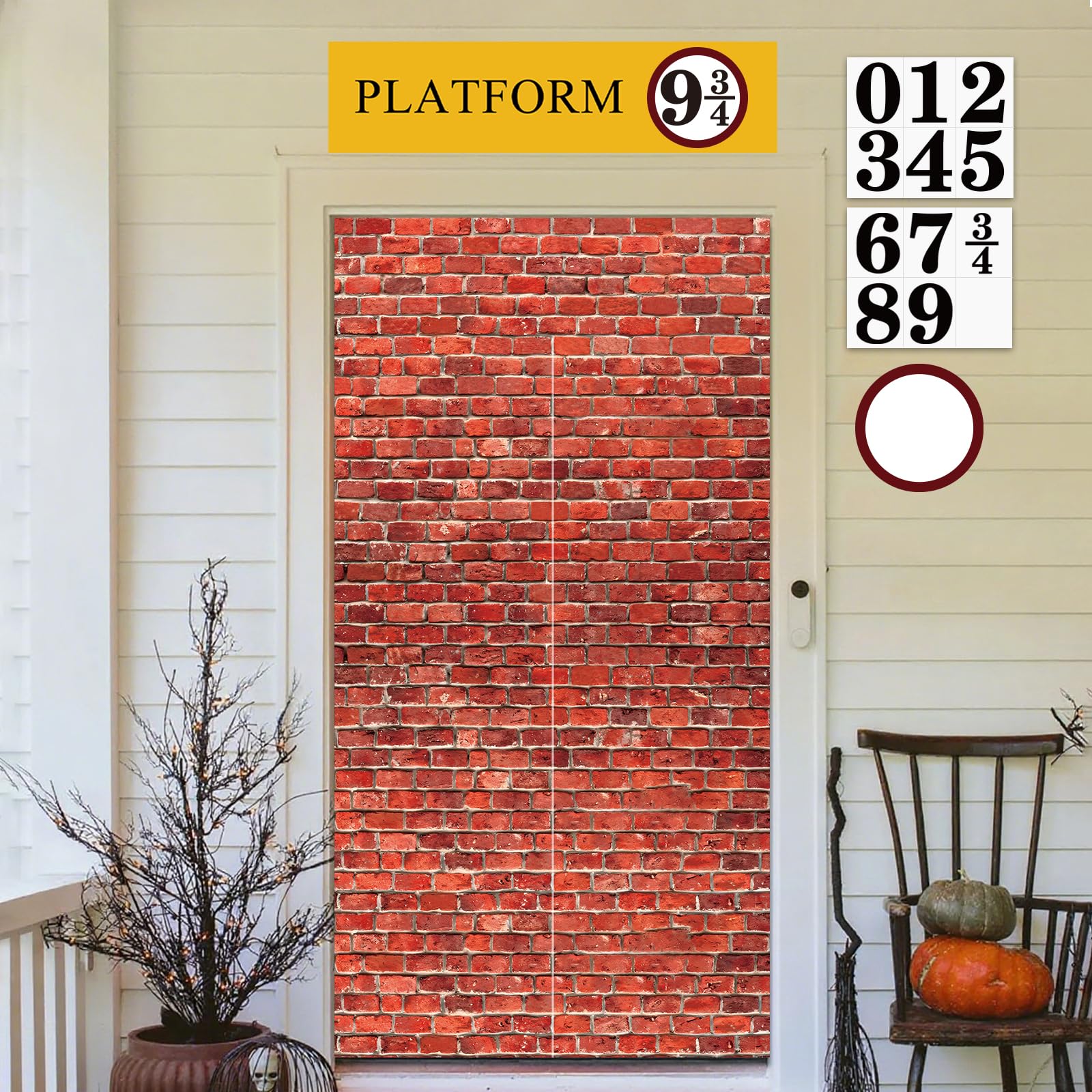 Photo 1 of ***NO BRICK WALL*****Red Brick Wall Backdrop Wall Decorations Halloween Christmas Wizard Magic Birthday Themed Party Decorations Holiday Party Supplies Outdoor Indoor Photo Props