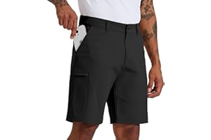 Willit Men's Golf Shorts 10" Stretch Quick Dry Hiking Cargo Shorts for Dress Casual Work with Pockets
