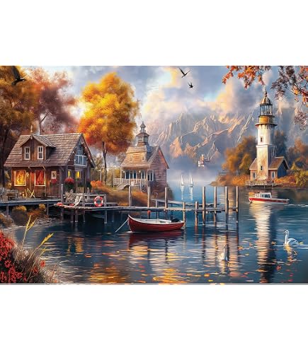 Clementoni Puzzle HQC 1500 Pièces – Steps To The Harbor – 59,2 X 84,3 Cm – Fabriqué En Italie – Matériaux Recyclés