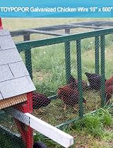 TOYPOPOR Chicken Wire 16x49ft Galvanized Hex Mesh Garden Fence Anti-Rust view 2