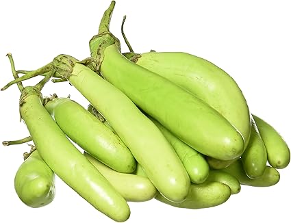 Fresh Round Brinjal, Green, 500g