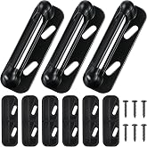 Enhon 3 Pack Screen Door Spring Strike Plate(Low Profile Spring,Black) | Spring Loaded Screen and Storm Door Hardware Kit, Aluminum Painted, Applied for Most Rigid Interior Latch Systems