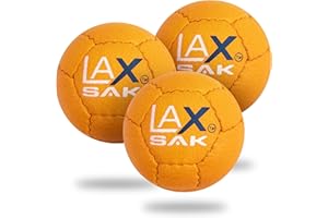 Lax Sak Soft Practice Lacrosse Balls,1, 2, 3, 6, 12, 24, 36, 60, & 120 Packs - Same Weight & Size as a Regulation Lacrosse Balls, Great for Indoor & Outdoor Practices, Less Bounce & Minimal Rebounds