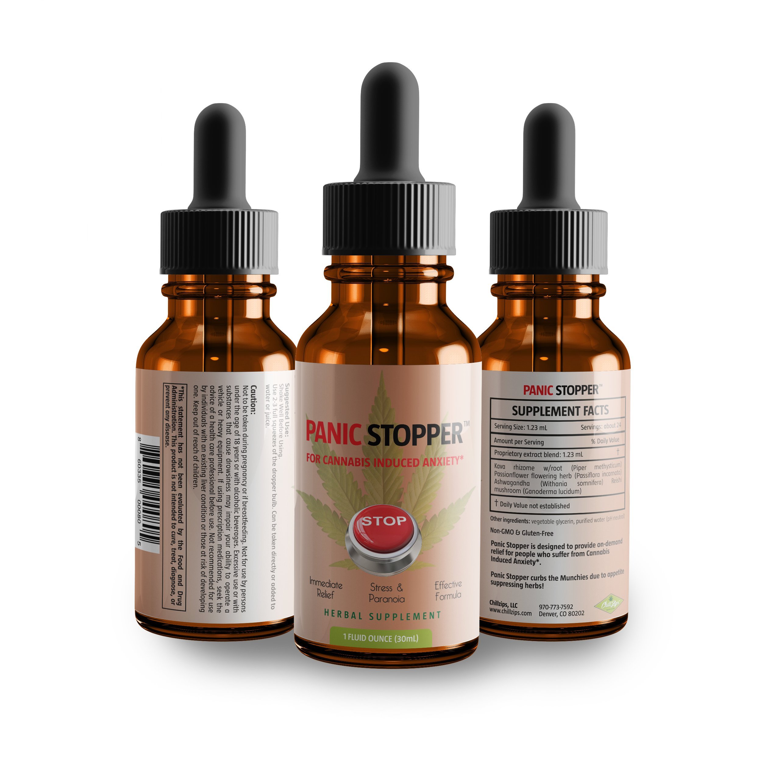 Panic Stopper for Cannabis Induced Anxiety, Panic Attacks and Stress