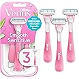 Gillette Venus Sensitive Women's Disposable Razors - Single Package of 3 Razors