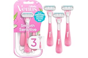 Gillette Venus Sensitive Women's Disposable Razors - Single Package of 3 Razors