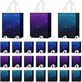 Locmeo 36 Pcs Galaxy Party Favor Gift Bags Starry Sky Goodie Bag Space Star Reusable Bags Non Woven Starry Night Candy Treat Gift Totes Space Stars Themed Birthday Party Decorations, 8 x 4 x 10 Inch