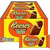 REESE'S Milk Chocolate Peanut Butter Eggs, Easter Basket Easter Candy Packs, 1.2 oz (36 Count)