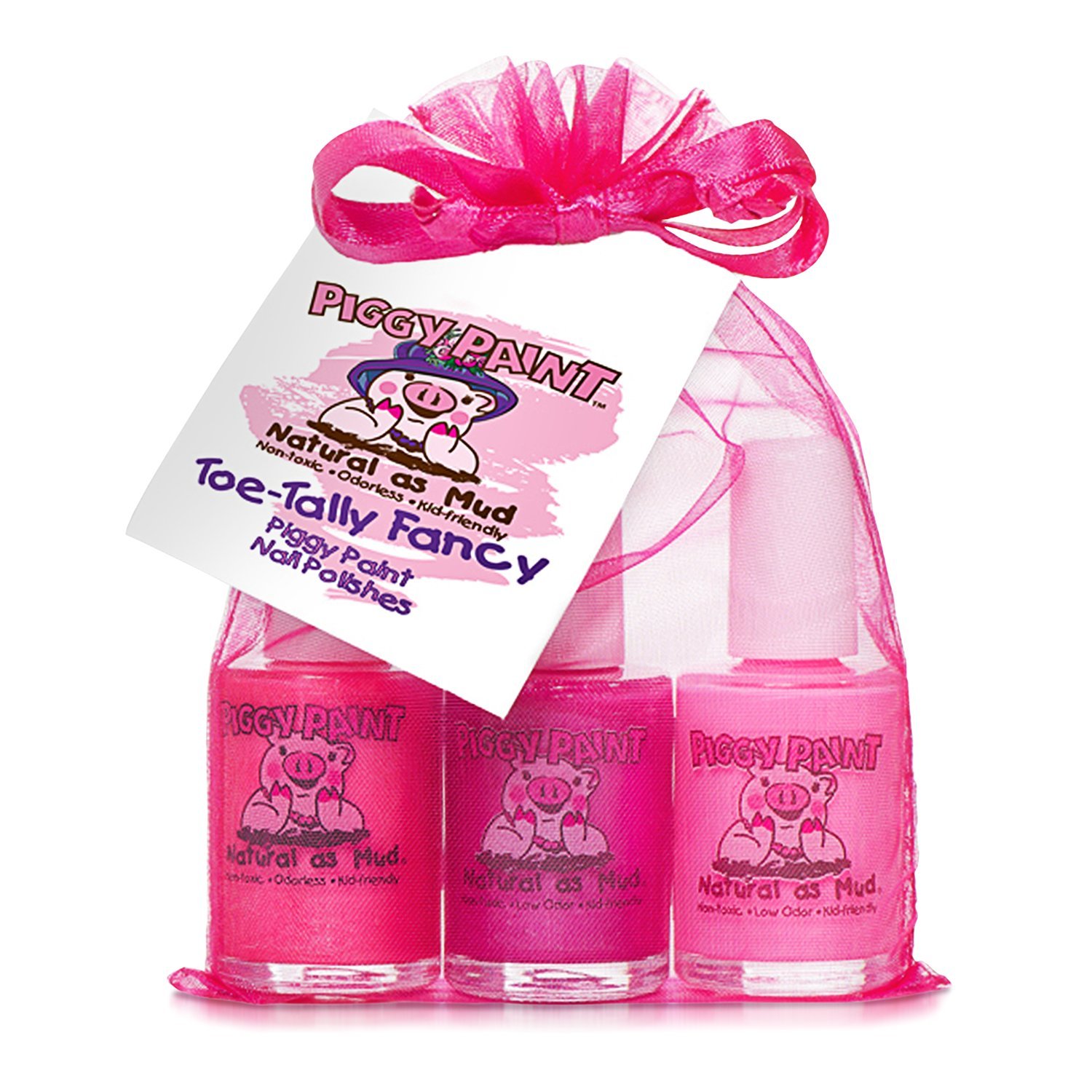 Piggy Paint Toe-Tally Fancy Kids Nail Varnish Set with 3 Children's Nail Polishes - 3 pack