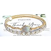 Handmade Genuine Double Layered Rainbow Moonstone, White Labradorite 14k Gold Filled Wire Wrapped Bracelet, Adjustable Size Healing Crystal Beads Birthstone Gemstone Bohemian Jewelry Gift for Her