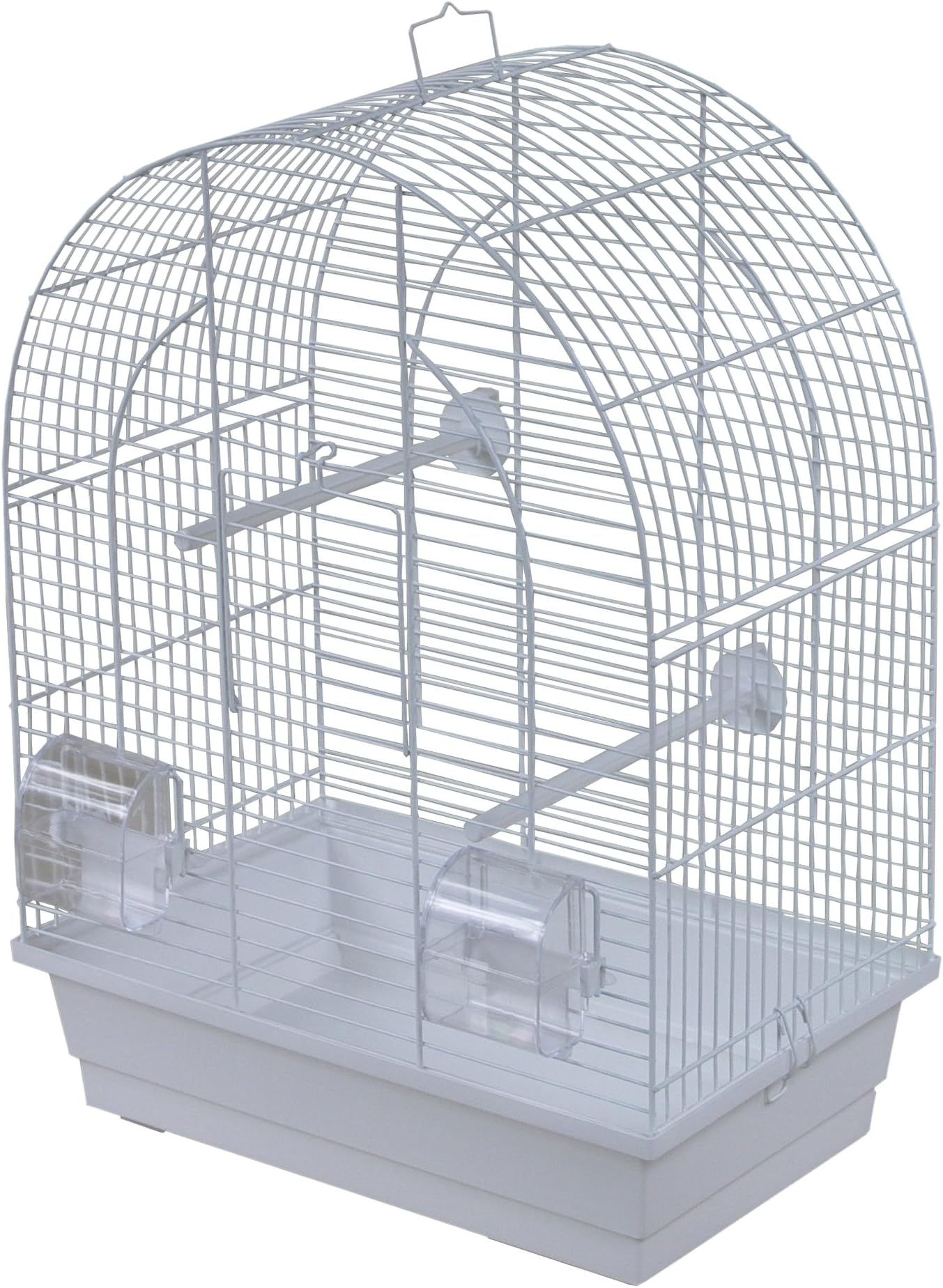 DUVO + 493/133 White Bird Cage with Bird Accessory