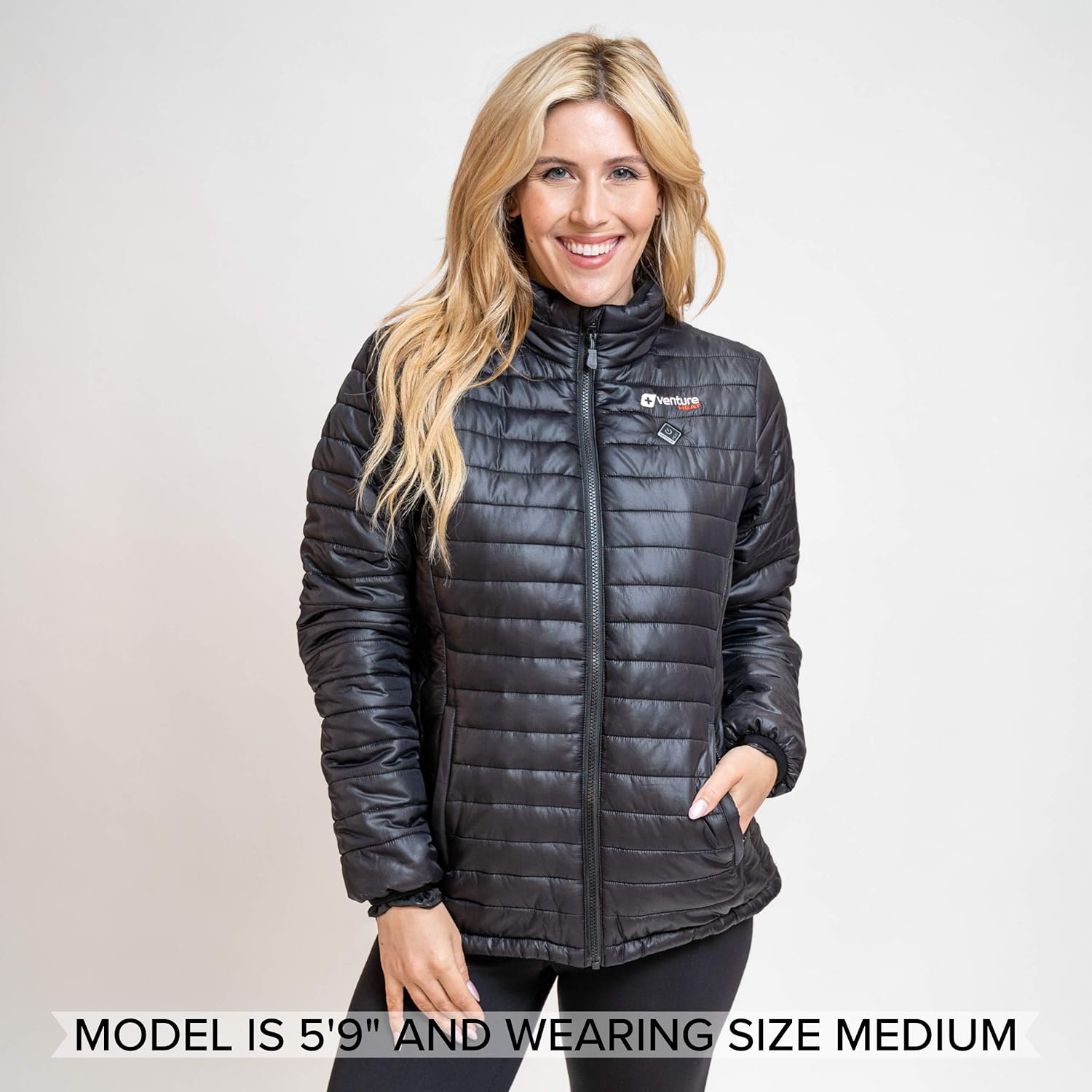 Venture Heat Women's Heated Jacket with Battery Pack - Insulated Electric Coat, Windproof, Traverse 2.0: Clothing