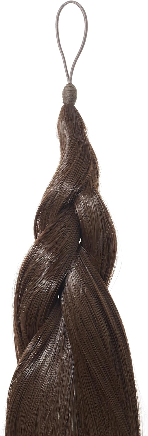 Thermofibre Hair Addition Silky Straight 24" Colour HA2/4 - Dark Brown/Chestnut Brown (Versatile Ponytail and Braid Hair Switch) - Image 3