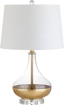 clear and gold lamp