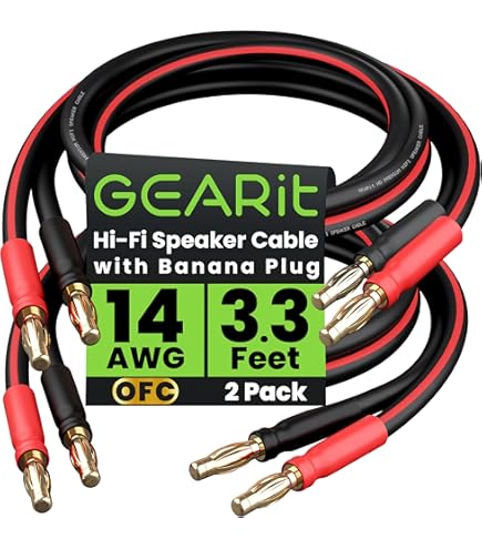 WORLDS BEST CABLES 3 meter - Canare 4S11 - Audiofiele kwaliteit - HiFi Star-Quad Bi-Wire luidsprekerkabel paar met Eminence Gold Banana Connectors